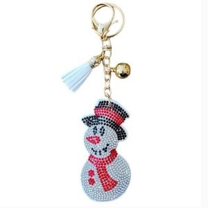 🎉Host Pick🎉 NWT Bling Christmas Snowman Keychain or Bag Charm w/ Tas…
